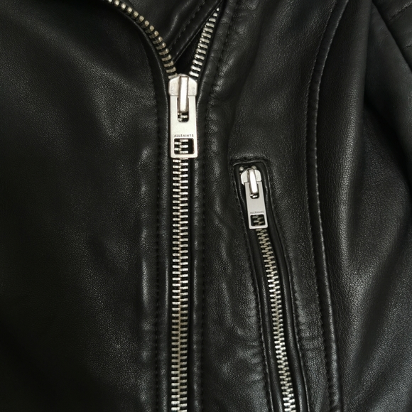 All Saints Papin Leather Jacket - Picture 9 of 16